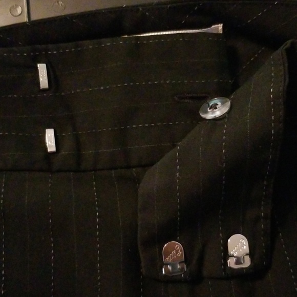 Old Navy black pants with pinstripe. - Picture 3 of 4